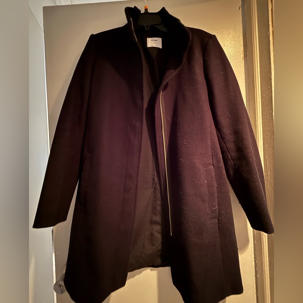 MENS MEDIUM OLD NAVY ZIP UP PEA COAT. LIKE NEW